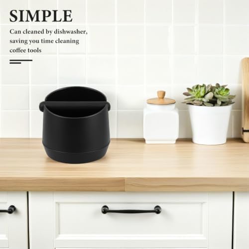 Espresso Grounds Knock Box Coffee Container Large Capacity Black ABS - Image 6