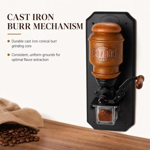 Wall Mounted Manual Coffee Grinder, Adjustable Coarseness - Image 7