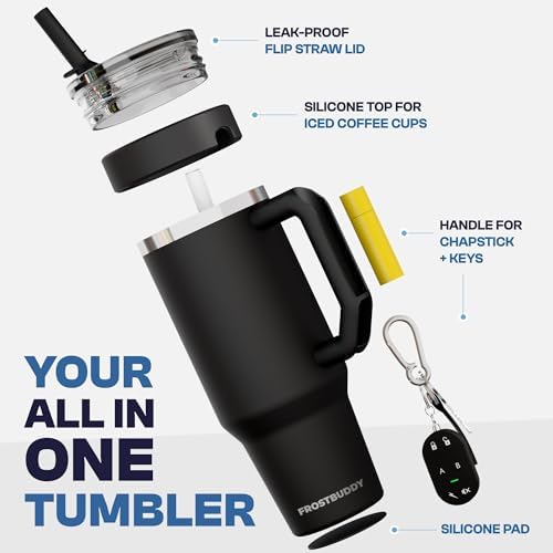 Frost Buddy Thicc Buddy 40oz Tumbler - Spill-Proof Flip Lid (Wild Flower) - Image 3