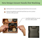 IKAPE V3 Espresso Knock Box, Modern Wooden Coffee Organizer, 51-58mm Tamper & Distributor Storage, Non-Slip, Portable, 9.5*9.5*3.5 inches - Image 2