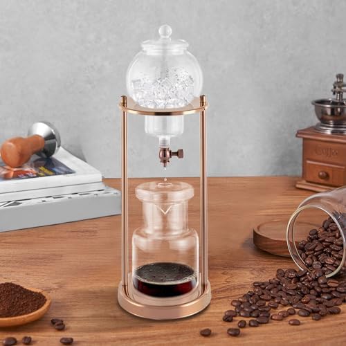 Gold Iced Coffee Dripper Cold Brew Drip Coffee Machine Ice Coffee Dripper 600ml - Image 6