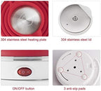 Food Grade Silicone Portable Collapsible Electric Travel Kettle (Red) - Image 6
