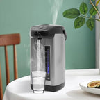 304 Stainless Steel Hot Water Dispenser, Tea Maker Electric Kettle, 4L Removable Water Tank, 750 Watt Adjustable Water Temperature for Tea&Coffee Black, 7.87 * 15in by DUTTIETY