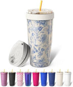 Frost Buddy Togo Buddy 30 oz Insulated Tumbler, Blue Floral by FrostBuddy