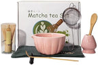 6-Piece Matcha Set Kit, Japanese Matcha Tea Making Set with Ceramic Matcha Bowl, Whisk, Scoop, Sifter, Whisk Holder & Brush, Matcha Starter Kit for Beginners and Tea Enthusiasts, Pink by Unknown