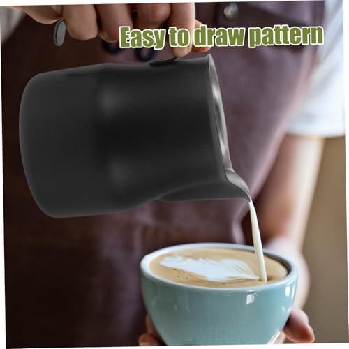 HOMSFOU 2pcs Espresso Frothing Pitcher Stainless Steel Steaming Cup for Latte Art Precision Spout Coffee Jug for Home and Coffee - Image 5