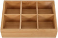 Bamboo Tea Bag Organizer with 6 Compartments for Drawer Pantry by levemolo