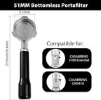 51mm Bottomless Portafilter and Coffee Tamper Fit CASABREWS Espresso Machine - Image 6