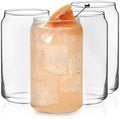 Libbey Classic Can Shaped Drinking Glasses Set of 4, Clear Kitchen Glass Tumbler, 16 Oz, Dishwasher Safe Glass Cups Set for Beverages and Cocktails by Libbey