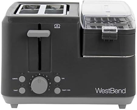 West Bend 78500 Breakfast Station Wide Slot Toaster, 2-Slice, Black & Hamilton Beach Glass Electric Tea Kettle, Water Boiler & Heater, 1 L, Clear - Image 3