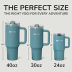 YOGI 40oz Tumbler with Straw - Laguna - Image 6