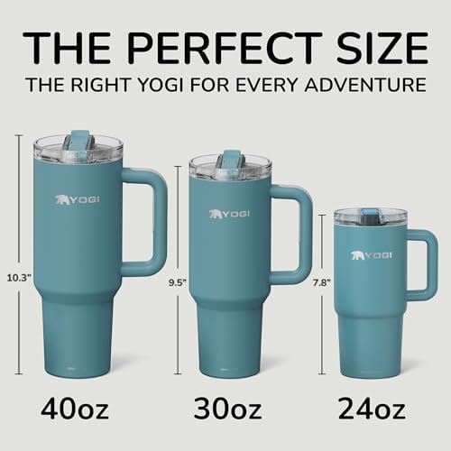 YOGI 40oz Tumbler with Straw - Laguna - Image 6