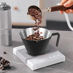 2 Pcs Espresso Cups & Rechargeable Mini Coffee Scale with Timer,3.4OZ/100ML Sliver Stainless Steel Espresso Shots Cup with Handle & 2kg/0.1g Black Coffee Scales - Image 4