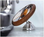 Espresso Extraction Shot Mirror Magnetic， Bottomless Portafilter Lens Flow Rate Observation Coffee Machine Accessories(Beech Golden Base) - Image 2