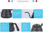 Pwshymi Stainless Steel Gooseneck Kettle, PTFE Coffee Pot with Ergonomic Handle and 3 Layer Composite Base, for Gas Electric Induction Stove Pour Over Coffee Maker (1.2L) - Image 4