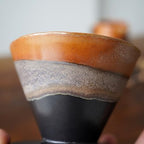 Handmade Ceramic Pour Over Coffee Dripper Set, Black - Image 6