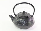 Japanese Antique 24 Fl Oz Round Black Pine Plum Bamboo Chinese Cast Iron Teapot Tetsubin with Infuser Filter + Gift Bow - Image 5