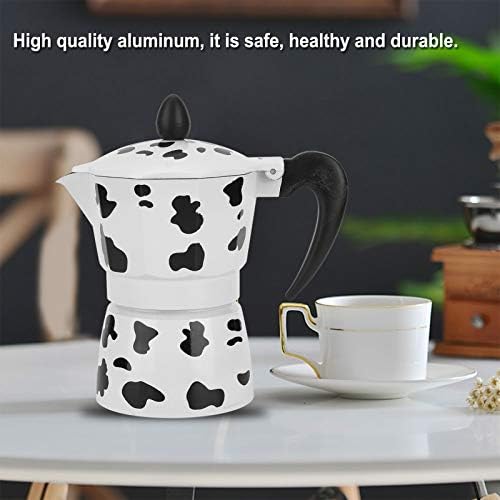 Aluminium Coffee Pot - Coffee Maker - Milk Cow Color Pot - for Home,Office Coffee(3 cups milk cow color 150ML) - Image 2
