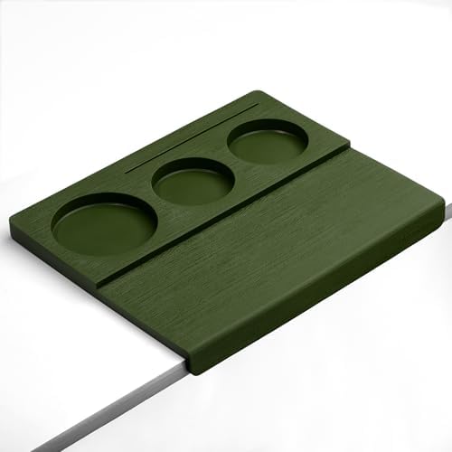 Normcore Espresso Tamping Station V3, Corner Tamping Mat, Corner Tamping Mat for 51mm 54mm 58mm Tamper, Distributor Holder, Food Grade Non-Slip Silicone, Dark Green - Image 2