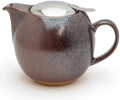 Zero Japan Bee House Round Teapot - Ceramic Teapot with Removable Lid & Stainless Steel Infuser for Loose Tea - Tea Pot for Two - Iron Brown (24 oz) by ZEROJAPAN