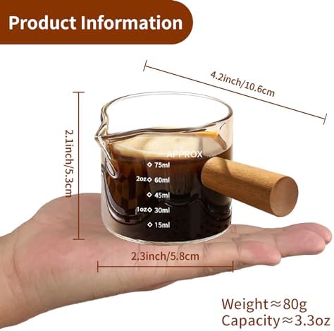 YARRAMATE 100ML Metal Measuring Cups (White) & 100ML Glass Measuring Cups - Image 7