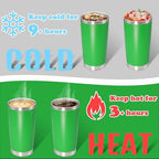 20 oz Tumbler Insulated Tumblers Stainless Steel Coffee Mug,Green 6PCS - Image 4