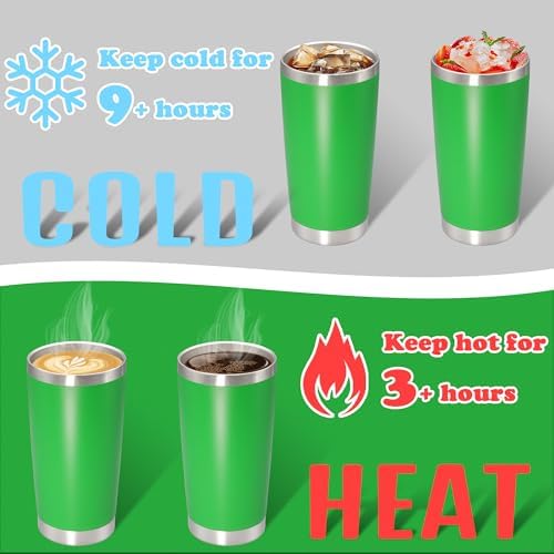 20 oz Tumbler Insulated Tumblers Stainless Steel Coffee Mug,Green 6PCS - Image 4