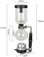 Borosilicate Glass Syphon Brewer, 5 Cups(500ml) Syphon Coffee Maker, Vacuum Coffee Pot with Stainless Steel Stand,High-Temperature Resilience, for Coffee Aficionados - Image 5