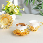 Alisveristime 2-Piece Turkish Coffee Cup Set with Zamac Holders and Saucers – Elegant Ottoman Design with 2 Color Options (Gold) - Image 2