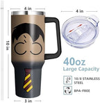 40 Oz Tumbler With Handle and Straw, Reusable Stainless Steel Travel Mug Keeps Drinks Cold & Hot, Leak Proof Insulated Tumbler for Water, Iced Coffee or Iced Tea for Woman Girl - Image 3