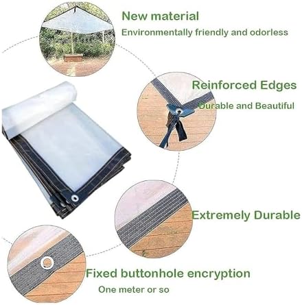 Whistling Tea Kettle,Tea Kettle Stovetop, with Grommets Thickness 0.3mm Outdoor Window Balcony Rainproof Awning Canopy Transparent Waterproof Tarpaulin，(20x23 FT) - Image 5