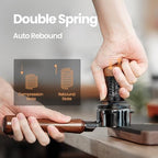MHW-3BOMBER 54mm Espresso Tamper, Double Spring Loaded Tamper, Self Leveling without Tilting, 53mm Coffee Tamper with Wood Cover, 53.35mm Ripple Base, T7127 - Image 2