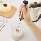 Electric Milk Frother, 304 Stainless Steel Handheld Foam Maker - Image 3