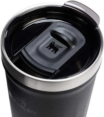 Stanley Everyday Tumbler | Press Fit Drink Through Lid | Beverage, Coffee, and Cocktail Cup | Insulated Stainless Steel Wine Glass | BPA-Free | Black 2.0, 20 Ounces (Pack of 6) - Image 2