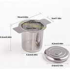 Tea Filters Double Handles Tea Infuser with Lid Stainless Steel Fine Mesh Coffee Filter Teapot Cup Hanging Loose Leaf Tea Strainer - Image 2