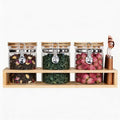 KKC HOME ACCENTS Glass Canisters Set with Bamboo Rack & Spoons, 27oz 3 Pack by KKCHOMEACCENTSGmbH
