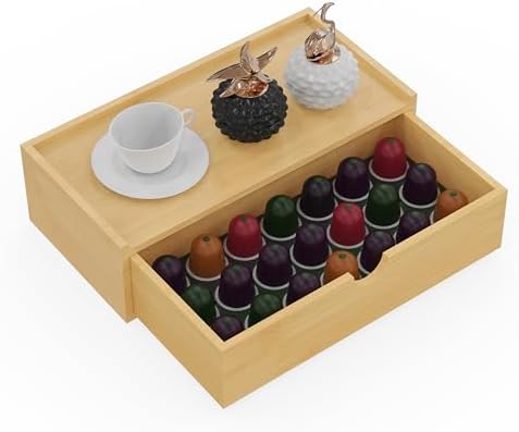Bamboo Tea Organizer – Stackable Collection (1Drawer) by ARFETIGO