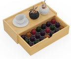 Bamboo Tea Organizer – Stackable Collection (1Drawer) by ARFETIGO
