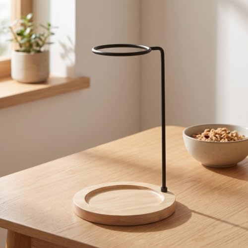 Coffee Station with Glass per, Walnut Stand - Image 2