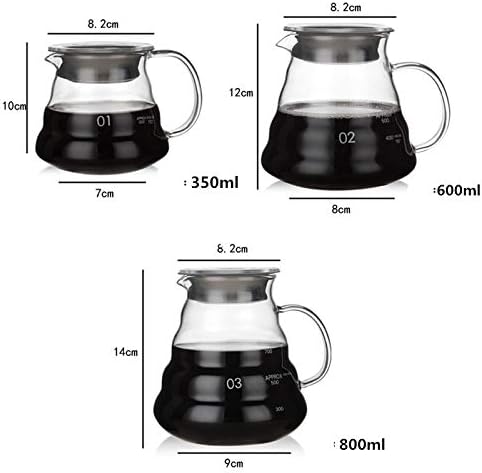 Coffee Press Coffee Pot 350ml 600ml 800ml Glass Coffee Dripper Insulated Handle Pots(550ml) (800ml) - Image 6