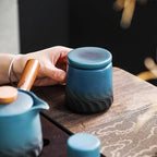 ELEFOCUS Ceramic Tea Canisters, Cat and Dog Ash Urn, Retro Style, for Living Room - Image 4