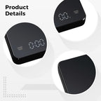 Coffee Scale 0.1G High Precision with Timer, Rechargeable Scale, Digital Scale for Pour Over, 5.9 X 5.1 X 0.89 in - Image 2