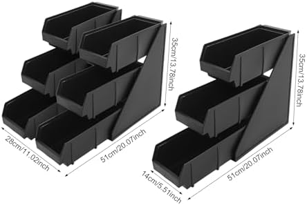 Serve Condiment Bin 3 Tier 6 Compartment Countertop Organizer Tea Station Organizer 20" L x 11" W x 13.8" H Plastic Containers Storage Bins for Coffee Shops Restaurants Dessert Shops bars - Image 7