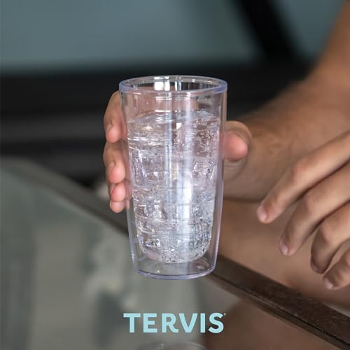 Tervis Clear & Colorful Tabletop Made in USA Double Walled Insulated Tumbler Travel Cup Keeps Drinks Cold & Hot, 16oz - 4pk, Blue Moon - Image 5