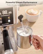 Kismile 2-in-1 Espresso Machine with Milk Frother, 20 Bar Coffee Maker for Nespresso Pods & Ground Coffee, 1350W Fast Heating Cappuccino Maker with Pre-Infusion, LED Display, 40oz Tank - Image 6