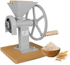 Manual Hand Grain Mill Matte Silver | Heavy-Duty Hand Operated Food Grinder for Wheat, Corn, Coffee Beans, Rice & Dry Grains | Hand Crank Kitchen Flour Mill for Home, Camping, Survival & Everyday Use by MOUNTAINESSENTIALS