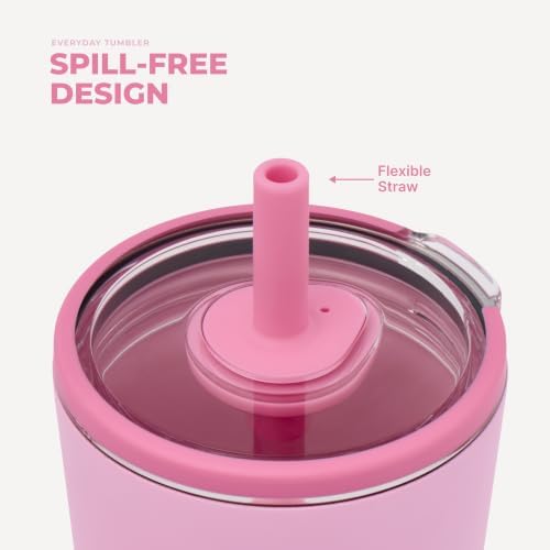 HydroJug Everyday Tumbler 20 oz, Ceramic-Lined Straw Cup, Petal - Image 4