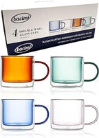 Double Wall Insulated Coffee Mugs, Set of 4, 8.5oz by Bacimi