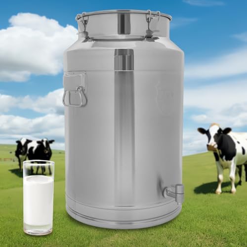 Large Water Bottle, Milk Steam Pitchers, Stainless Steel Sealed Bucket Jug, Large Mouth Opening, for Milk, Coffee and Cappuccino (76L/20.1Gal) - Image 4