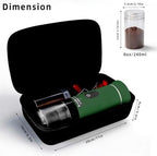 Portable Coffee Maker for Travel & Camping, Portable Espresso Maker with Bag, Rechargeable Cordless Battery Operated Coffee Makers for Ground Coffee, NS Capsule RV, Hiking, Office(Green) - Image 6